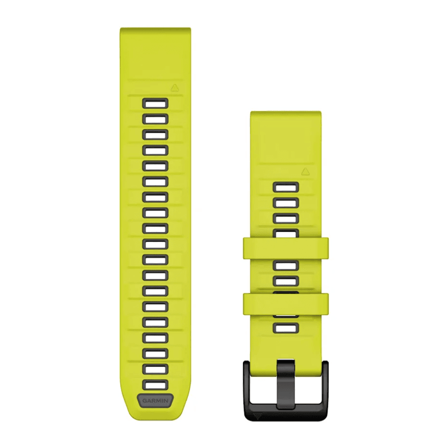 QuickFit® 22 Watch Bands - Spark Orange/Graphite Silicone