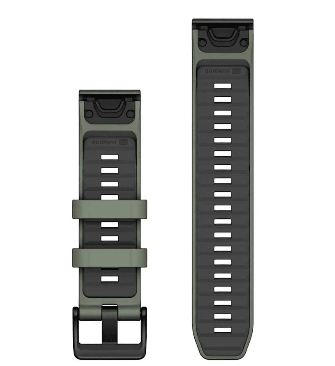 QuickFit® 22 Watch Bands – Willow/Graphite Silicone