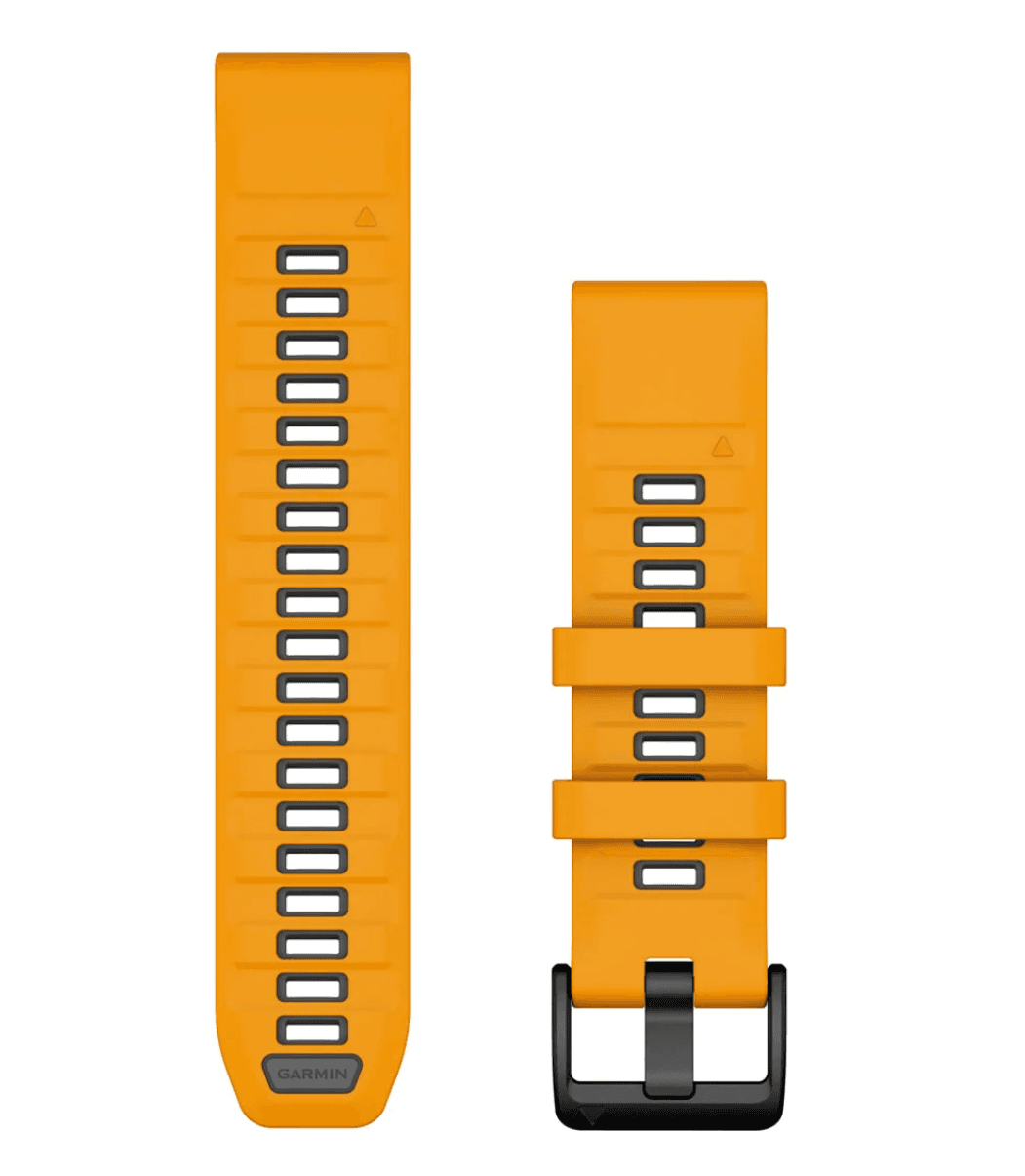 QuickFit® 22 Watch Bands – Spark Orange/Graphite Silicone